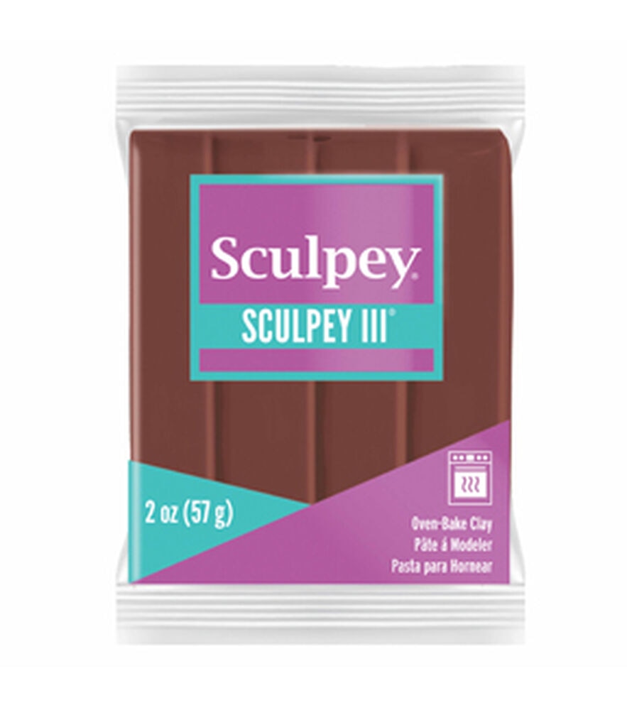 Sculpey 2oz Oven Bake Polymer Clay, Chocolate, swatch