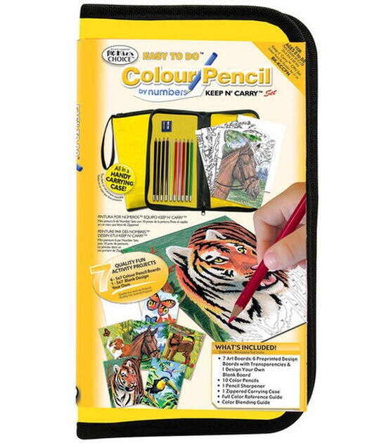 Big Kid's Choice Easy To Do Keep N' Carry Set Colour Pencil By Numbers