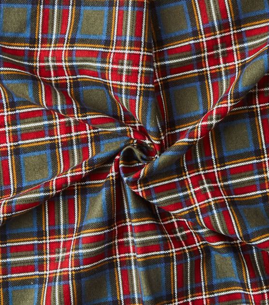 Eddie Bauer Green Tartan Plaid Flannel Prints Fabric, , hi-res, image 4