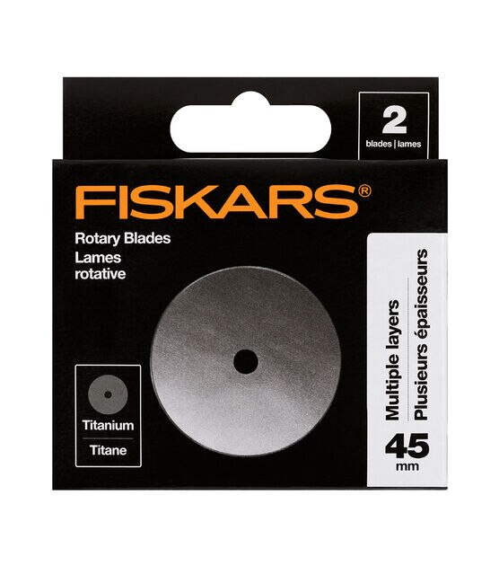 Fiskars Rotary Trimmer Replacement Blade 2/Pkg-28mm Straight - 078484099070