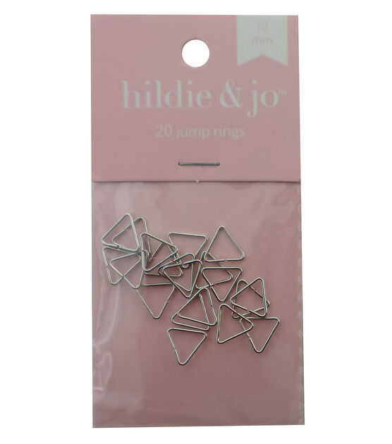 10mm Silver Metal Triangle Jump Rings 20pk by hildie & jo