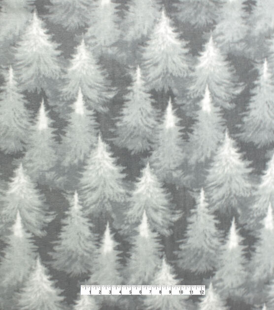 Winter Trees Anti Pill Fleece Fabric, , hi-res, image 2