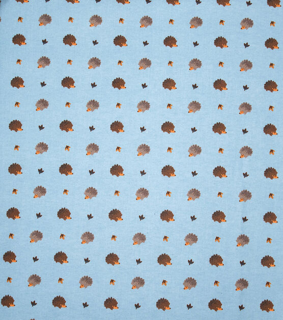 Fall Hedgehogs Super Snuggle Flannel Fabric, , hi-res, image 2
