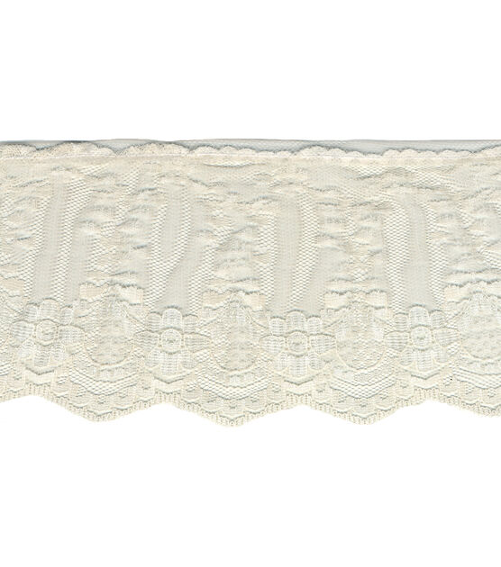 Wrights Fancy Ruffled Lace Trim 3.5'', , hi-res, image 2