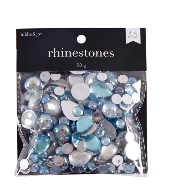 50g Iridescent Blue Flatback Rhinestones by hildie & jo