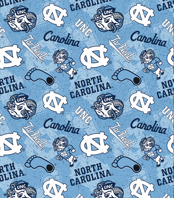 University of North Carolina Tar Heels Cotton Fabric Tone on Tone, , hi-res, image 2