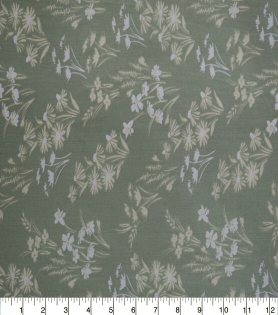 Floral on Sage Quilt Cotton Fabric by Quilter's Showcase