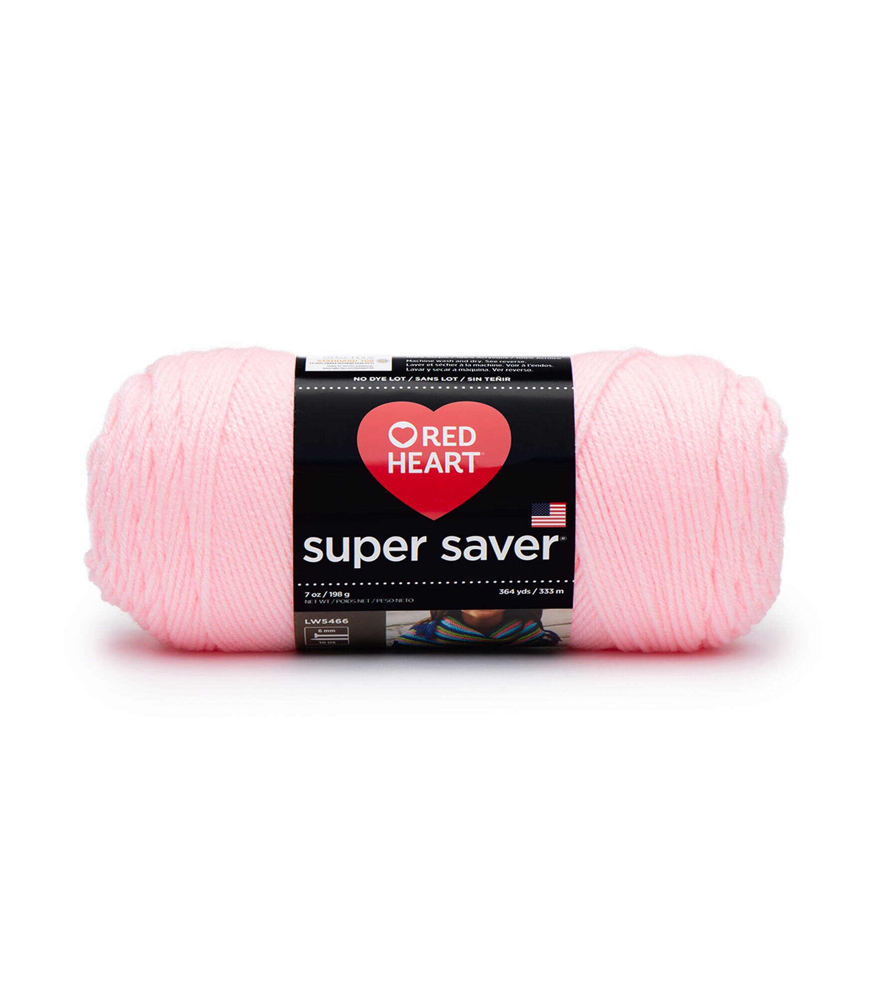 Red Heart Super Saver Worsted Acrylic Yarn, Baby Pink, hi-res