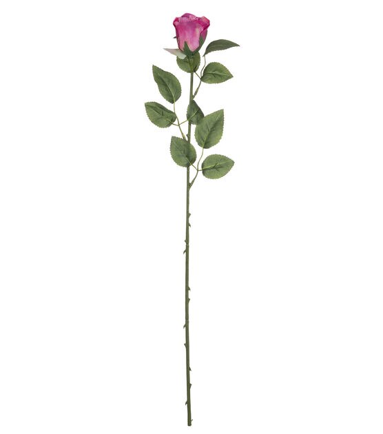 24.5" Dark Pink Rose Bud Stem by Bloom Room