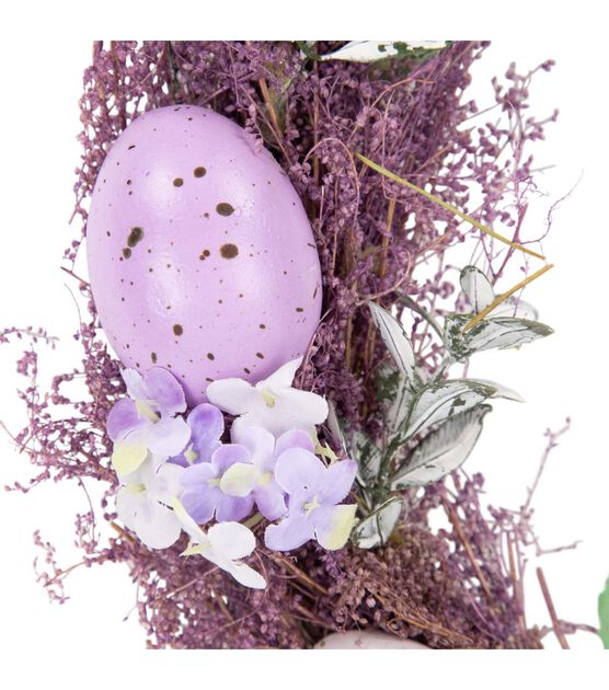 Northlight 12" Easter Lavender Speckled Egg Twig Wreath, , hi-res, image 5