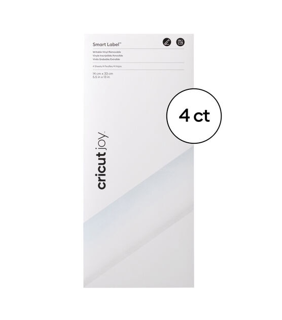 Cricut Joy Xtra 9.5 x 3' White Sampler Removable Smart Vinyl 3ct