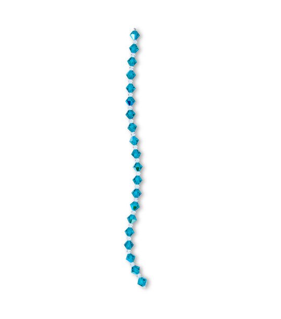6mm Blue Glass Strung Bead Strand by hildie & jo, , hi-res, image 2