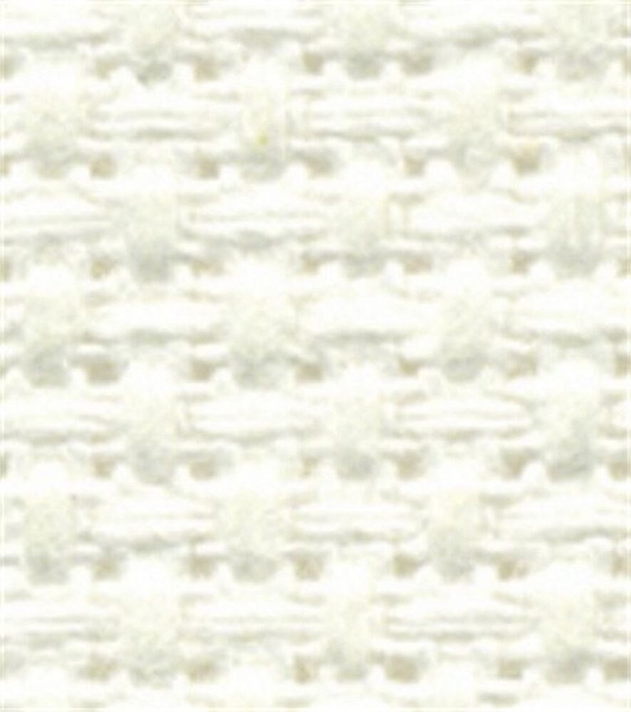 DMC Charles Craft 20" x 24" Aida 14 Count Cross Stitch Fabric, Antique White, swatch