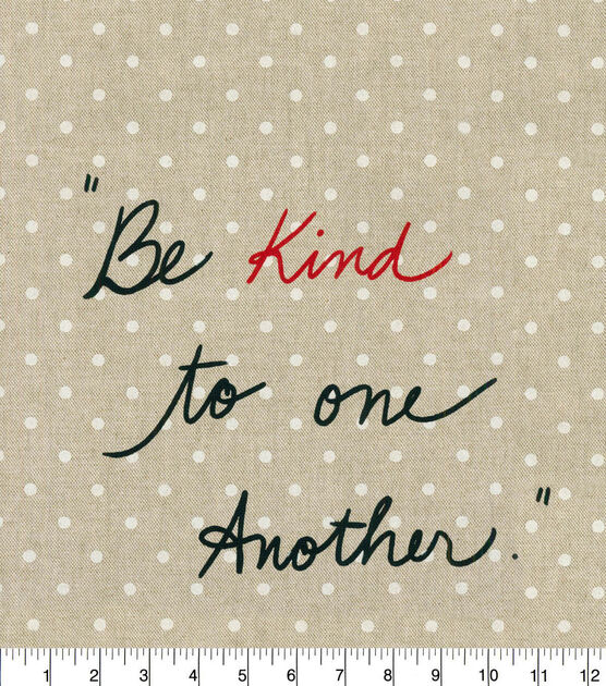 ED Ellen Degeneres Upholstery Fabric 27'' Shale Be Kind To One Another
