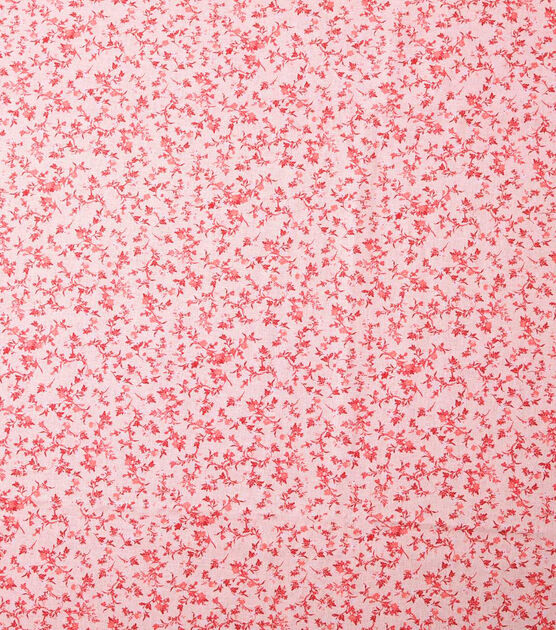 Pink Floral on White Quilt Cotton Fabric by Keepsake Calico