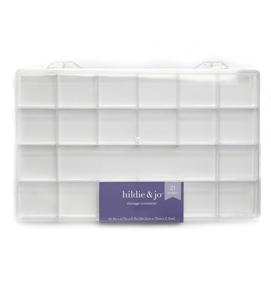 10" Plastic Storage Container With 21 Compartments by hildie & jo
