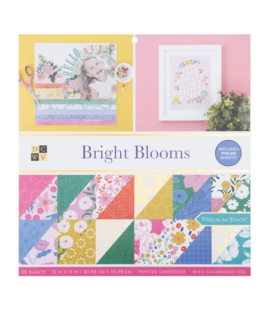 Craft Consortium Bright Blooms 12x12 Premium Paper Pad