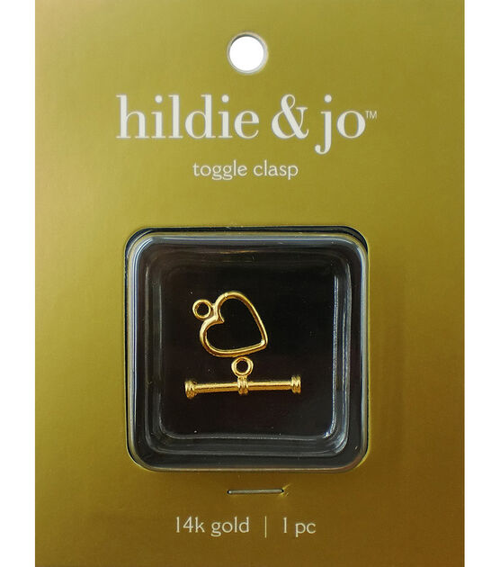 12mm Gold Plated Heart Toggle Clasp by hildie & jo