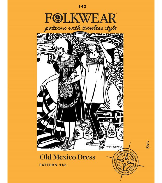 Folkwear 142 Size XS to 3XL Women's Old Mexico Dress Sewing