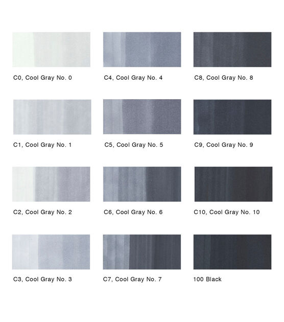 Copic Classic Marker Set, 12-Piece Cool Gray Set, , hi-res, image 2