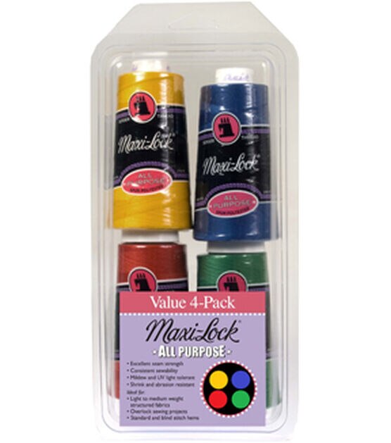 Maxi-Lock All Purpose Serger Thread Value Pack 4 pc Brights