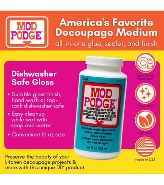 Mod Podge 16 oz Dishwasher Safe Gloss