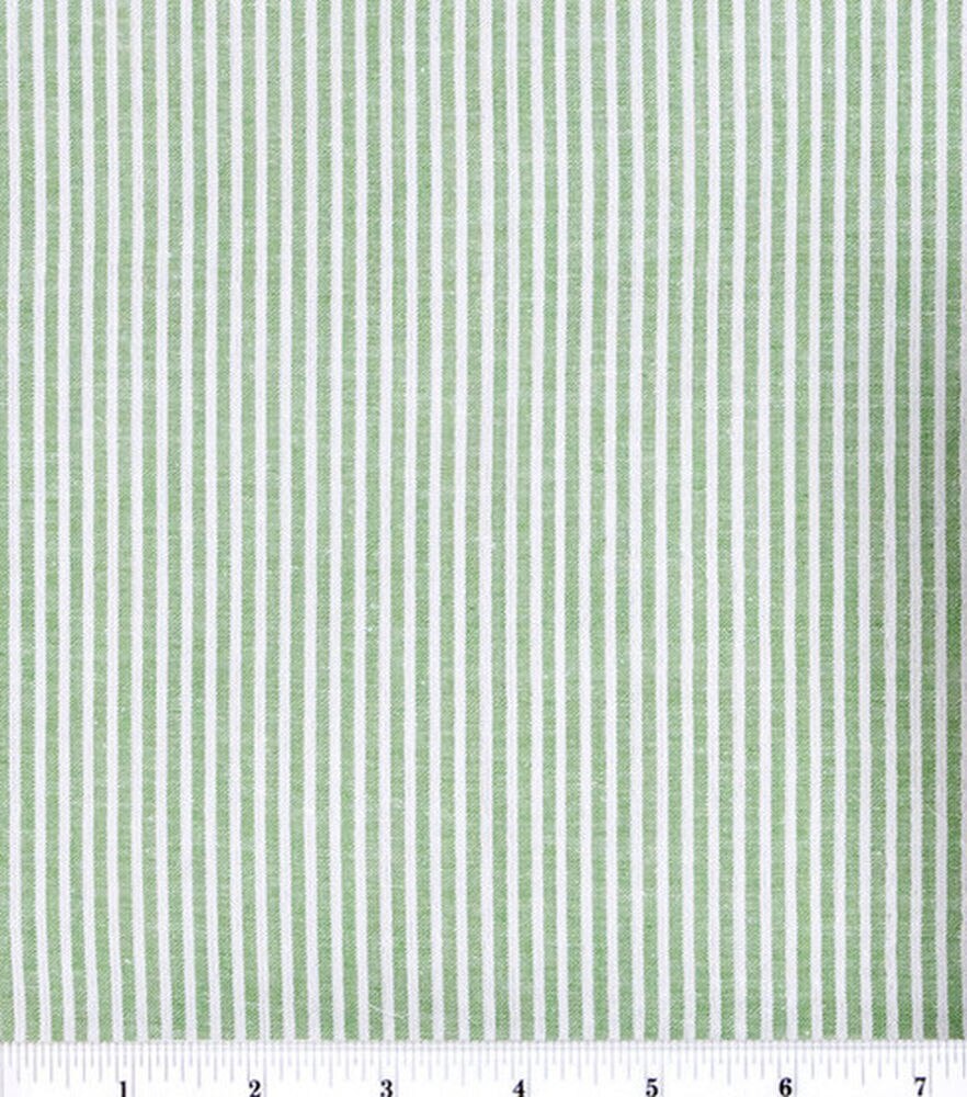 Sew Classics Into Spring Seersucker Cotton Fabric, Lime & White, swatch