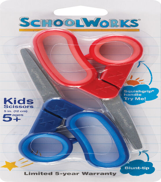 Fiskars 5" Blue & Red Blunt Tip Kids Scissors 2ct, , hi-res, image 6