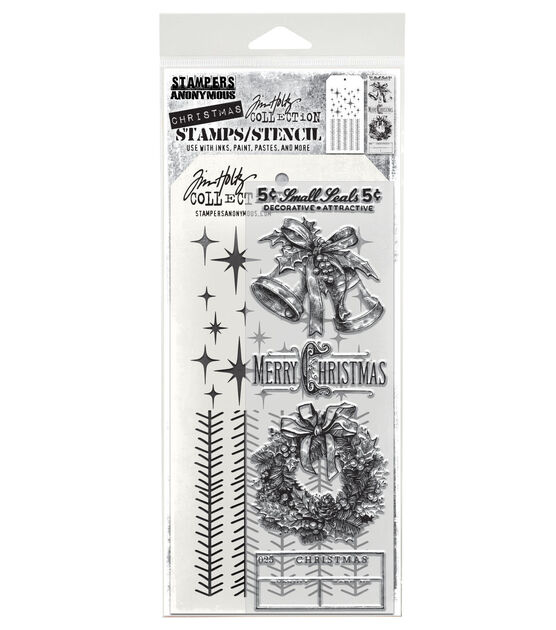 Tim Holtz 11 Department Store Clear Stamps & Stencil Set