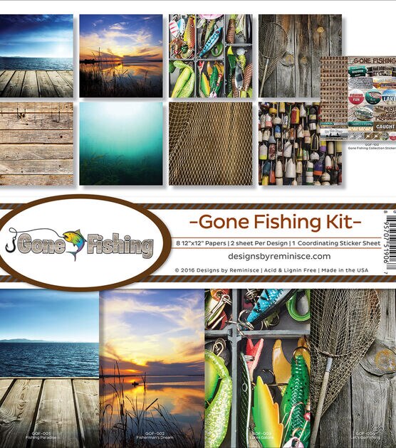 Reminisce Collection Kit 12"X12" Gone Fishing