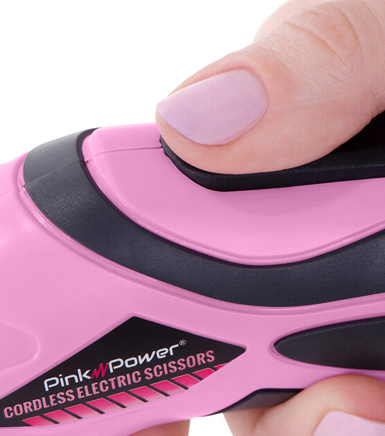 Pink Power Cordless Scissors Fabric Cutter, , hi-res, image 4