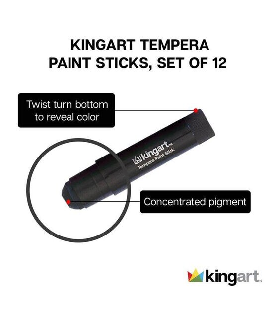 Kingart Tempera Paint Sticks - Set of 24