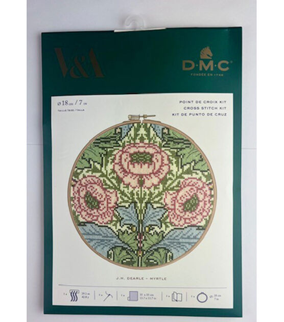 DMC 7" J.H. Dearle Myrtle Cross Stitch Kit, , hi-res, image 4