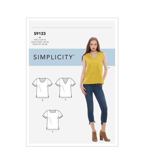 Simplicity Pattern S9133  Misses Top / Vest Size U5 (16-18-20-22-24)