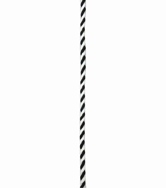 Save the Date 4mm x 15' Black & White Twisted Cord Ribbon, , hi-res, image 2
