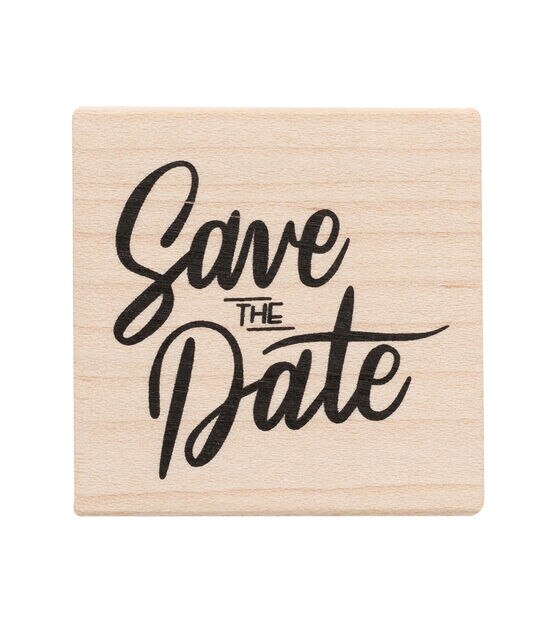 American Crafts Wooden Stamp Save the Date