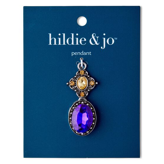 Purple Oval Fashion Pendant by hildie & jo