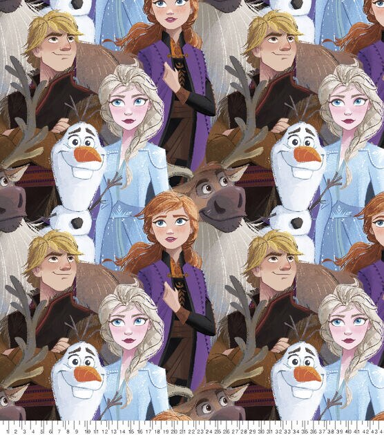 Disney Frozen Fleece Fabric Characters