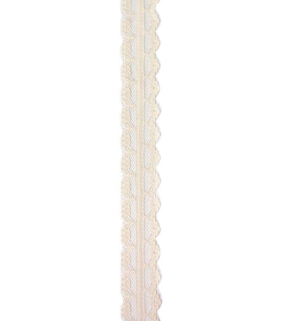 Save the Date 7/8" x 15' Blush Lace Ribbon, , hi-res, image 2