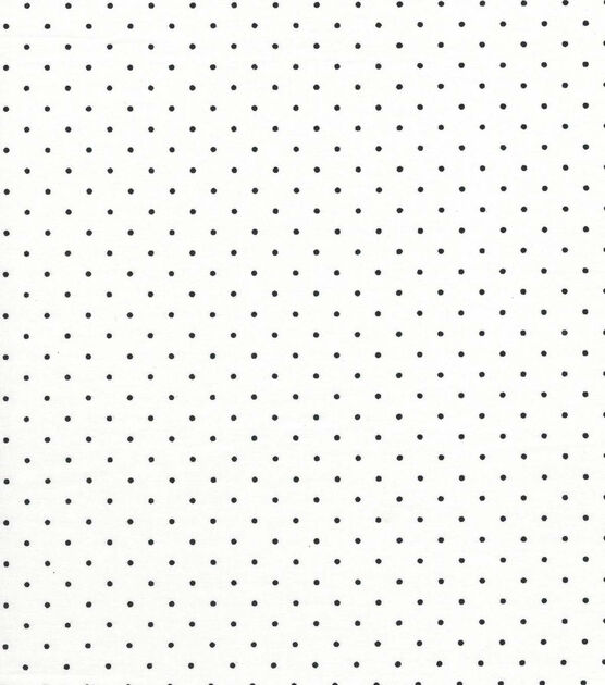 Black Swiss Dots on White Quilt Cotton Fabric by Quilter's Showcase