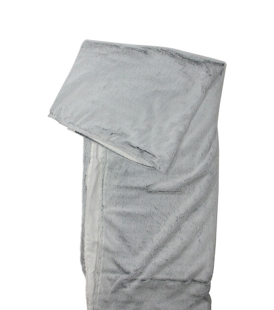 Northlight Ash Gray Plush Rectangular Throw Blanket 55" x 62", , hi-res, image 3