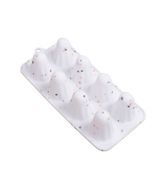 EXQUIMEUBLE 4pcs Ghost Ice Tray Halloween Decor Silicone Tray