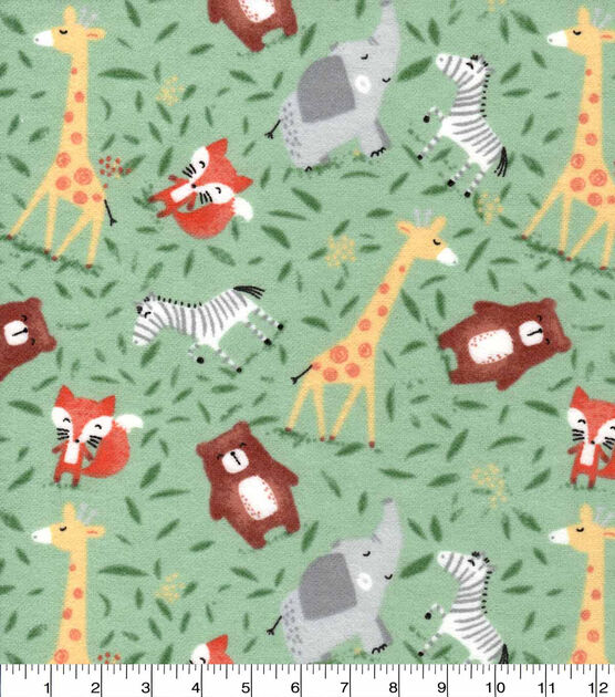 Save the Earth Animals Nursery Flannel Fabric, , hi-res, image 2
