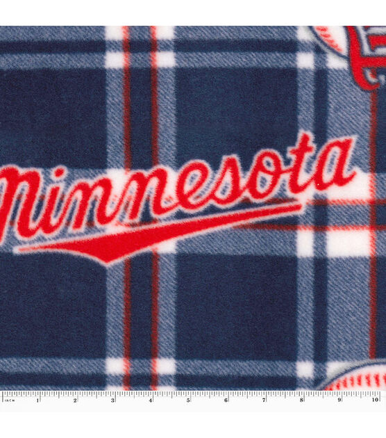 Fabric Traditions Minnesota Twins Fleece Fabric Plaid