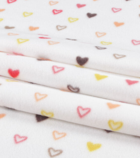 Tiny Hearts Blizzard Fleece Fabric, , hi-res, image 2