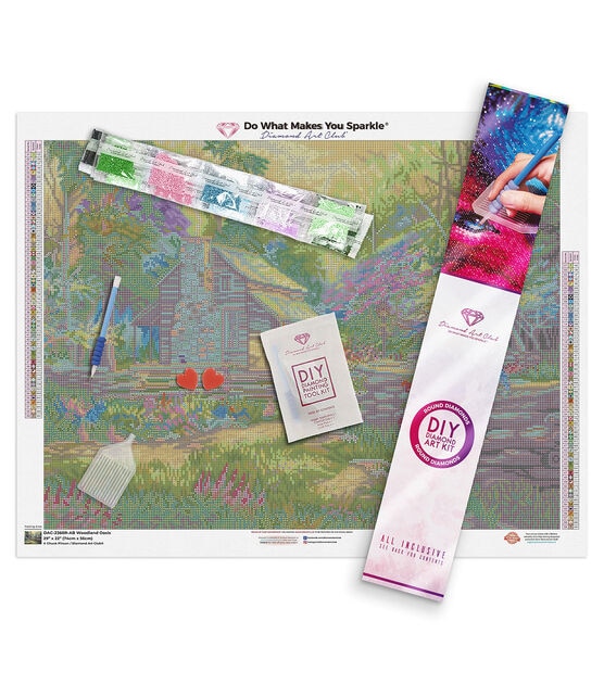 Diamond Art Club 29" x 22" Woodland Oasis Painting Kit, , hi-res, image 3