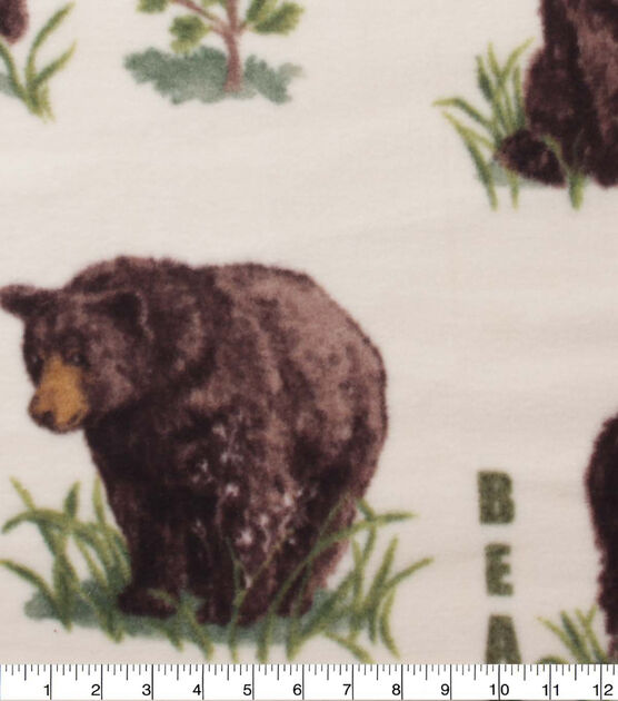Walking Bears Anti Pill Fleece Fabric