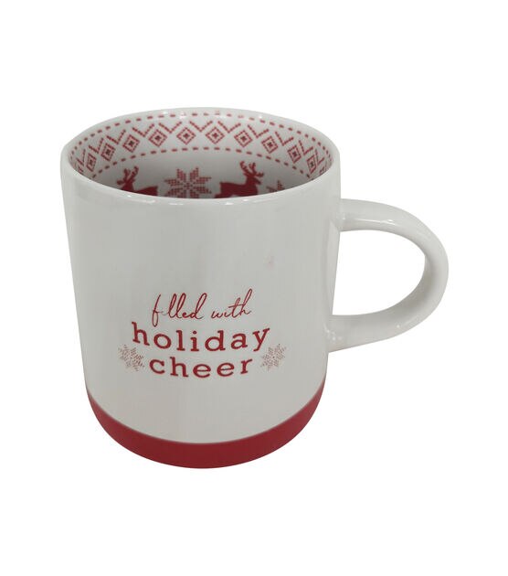 5.5" Christmas Holiday Cheer on White Ceramic Mug 16oz by Place & Time
