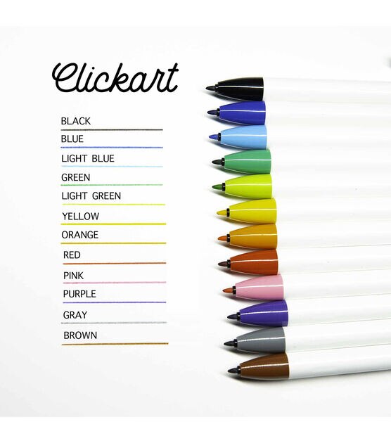 Clickart Retractable Pen Marker - Palette 1