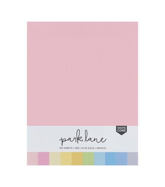 100 Sheet 8.5 x 11 Pastel Smooth Cardstock Paper Pack by Park Lane